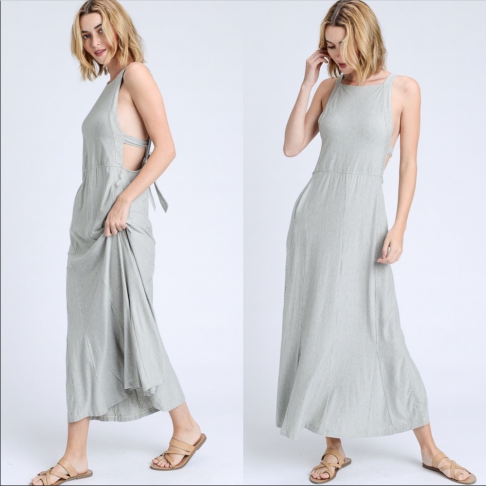 Wrap it up Striped Maxi Dress